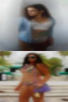 Nude woman play other nude